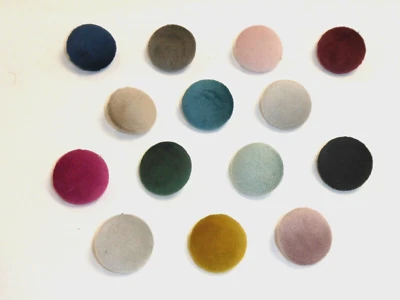 14 x Upholstery Buttons in MULTI-COLOURED SETS - Plush Velvet (Size: 25mm) - Image 1 of 4