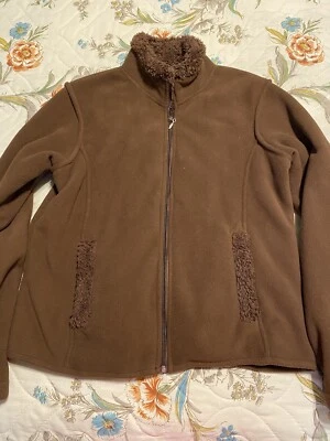 Chaqueta polar para mujer S, Jane Ashley estilo de vida informal marrón, cremallera completa Foto 1 de 4