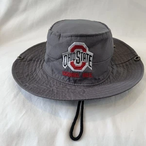 Ohio State Buckeyes Cozumel Mexico Gray Sun Bucket Beach Hat Cap Chin Strap - Picture 1 of 8