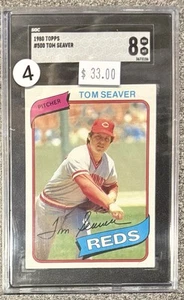 1980 Topps Tom Seaver #500 HOF Legend Graded SGC 8 Mets Reds - Bild 1 von 2