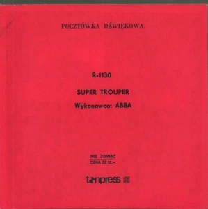 Abba Super Trouper 7" vinyl Poland Tonpress 1981 picture flexi-disc of building - Picture 1 of 4