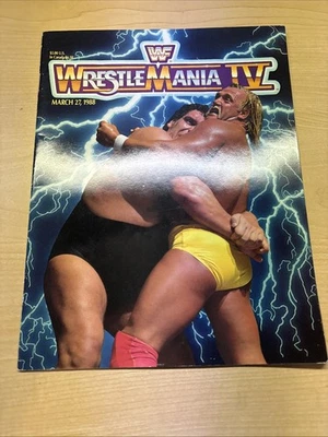 1988 WRESTLEMANIA IV Official Program: Hulk-Andre Giant Title Match - Image 1 of 4