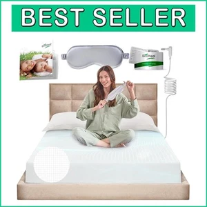 Luxury Grounding Fitted King Sheet - 12% Silver & Machine Washable Convenience - Picture 1 of 9