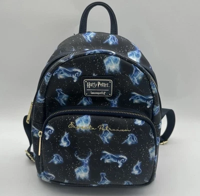 Mini mochila Harry Potter Loungefly Patronum Patronus difícil de encontrar nueva con etiquetas Foto 1 de 4
