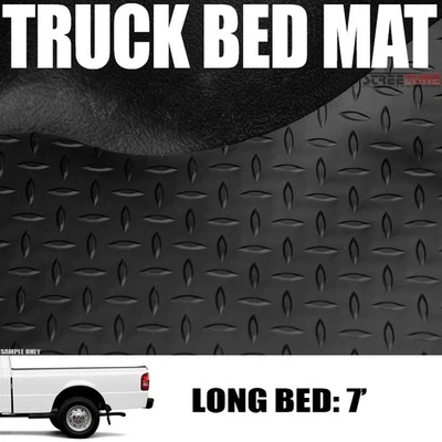 For 83-12 Ranger 7'/84" Long Cab Blk Rubber Diamond Pattern Truck Bed Floor Mat — 第 1/4 张图片