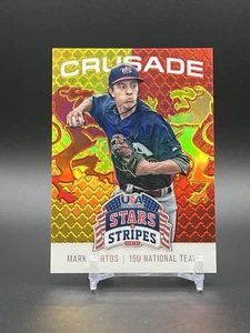 2015 USA Stars and Stripes Crusade Red Gold Prizm /99 #71 Mark Vientos Mets RC - Picture 1 of 2