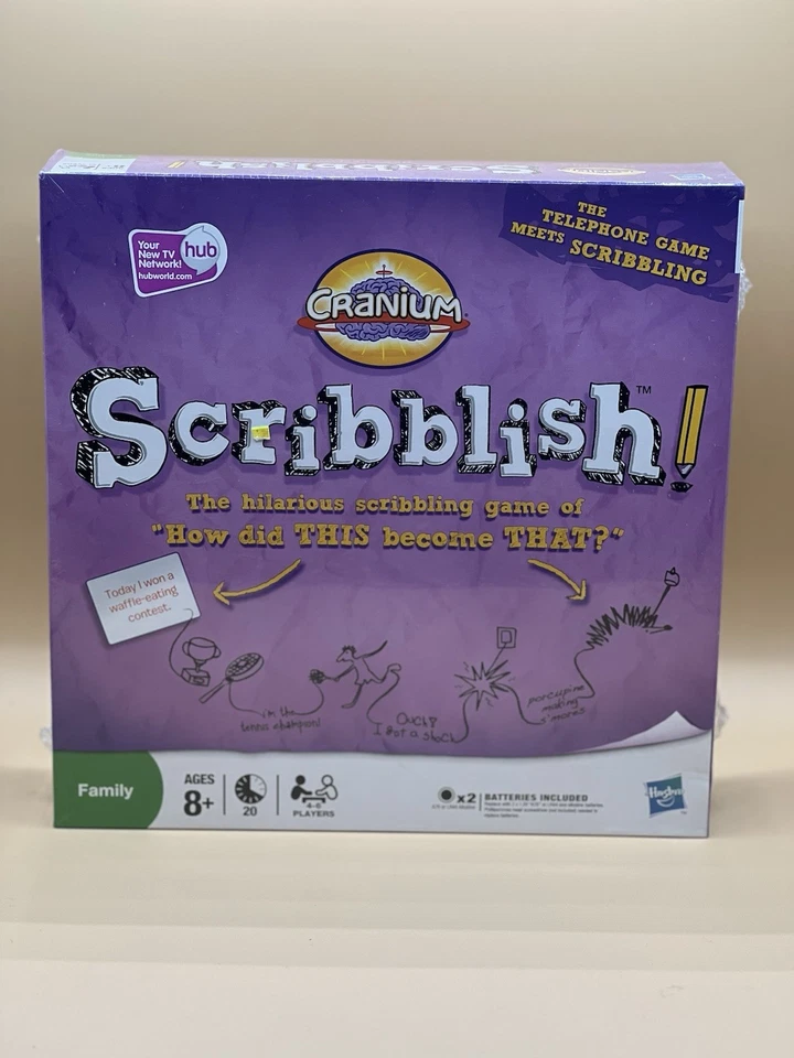 Hasbro Cranium Scribblish Board Game 2010 Family 8 Ages
