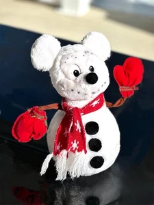 12" DISNEY MICKEY MOUSE POSEABLE SNOWMAN STUFFED ANIMAL PLUSH TOY NON MUSICAL - Picture 1 of 3