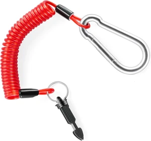 6FT Breakaway Trailer Cable,Heavy Duty Stainless Steel Spring Towing Coiled Wire - Picture 1 of 12
