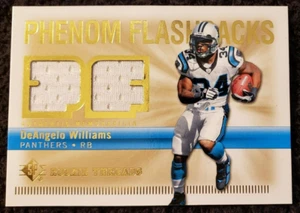 2007 SP Rookie Threads DeAngelo Williams Phenom Flashbacks Dual Jersey # PHF-DW - Picture 1 of 2
