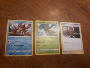 Shining Fates crimp error Pokemon cards and trainer Volcanion Tropius & Ball Guy - Picture 1 of 8