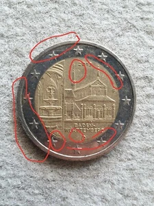 🇩🇪 2€ Euro Fehlprägung Deutschland Rand Fail Münze Geld Baden Württemberg 2013 - Bild 1 von 4