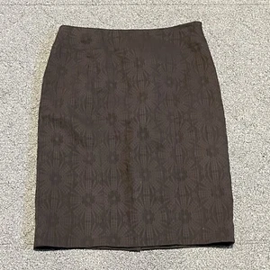 Tahari Rock Damen 2 grau Blumen knielang Krepp Bleistift gefüttert Gummizug - Bild 1 von 13