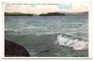 Cartolina ANTQ Barn Door Islands da Clark's Point, Lake Winnipesaukee, NH - Foto 1 di 2