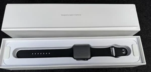 Apple Watch 3 GPS+CEL 42mm Al Space Gray Case Black Sport MQK22LL/A (Open Box) - Picture 1 of 4