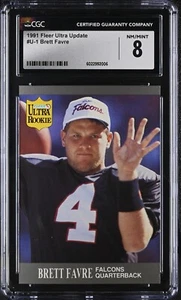 1991 Fleer Ultra Update #U-1 Brett Favre CGC 8 NM-MT - Picture 1 of 2