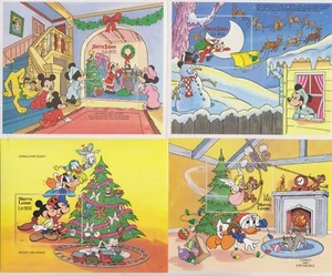 4 Blocks Walt Disney  Sierra Leone postfrisch 8141 - Picture 1 of 1