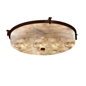 Justice Alabaster Rocks Era Flush Mount, Dark Bronze - ALR-8988-DBRZ - Picture 1 of 1