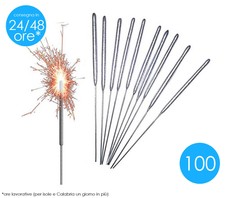 100 SCINTILLE 36cm stelline bastoncino luminoso fontanine matrimonio capodanno