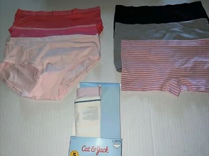 8 pair NEW Cat & Jack All In Motion Hipsters Boy Shorts Underwear Size L 10 12 - Picture 1 of 5