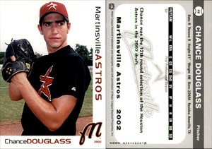Chance Douglass 2002 Grandstand Martinsville Astros #8 Card *AutographDen*