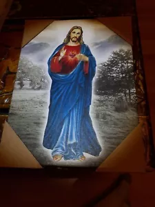 JESUS CHRIST PRINTED CANVAS 9X12 - Picture 1 of 3