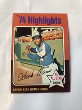 1975 Topps Mini - '74 Highlights #1 Hank Aaron - EX-MT