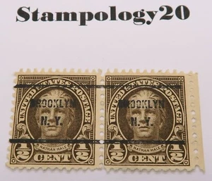 US Stamp-#551-N. Hale-Pair-Brooklyn NY- Used- F- NG - Picture 1 of 2