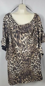 Thalia Sodi Women's Short Sleeve Leopard Print Knee Length Dress XXL - Picture 1 of 12