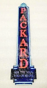 18" PACKARD owner sign Neon style sign in Steel metal Jubilee man cave decor + - Picture 1 of 6