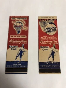 1949/1955 Washington Nationals MLB Schudle Matchbook Cover Griffith Stadium Ex - Picture 1 of 5