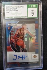 2020-21 Panini Prizm Draft Picks Tyrese Halibuton RC Auto Blue /149 CSG 9 PA-TH