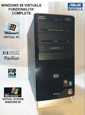 EMULATORE WINDOWS 98 HP PAVILION a6345it - AMD 64X2 - 2 GB RAM - TESTATO OTTIMO - Immagine 1 di 4