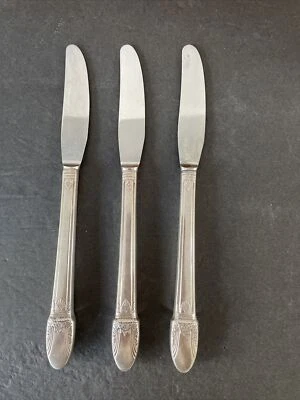 Rogers Bros 1847 IS Silverplated Flatware First Love Lot of 3 Knives  8.5” - Image 1 of 4