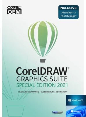 Corel Draw Graphics Suite SE 2021 Grafiksoftware Cliparts Schriften Download NEU - Bild 1 von 4