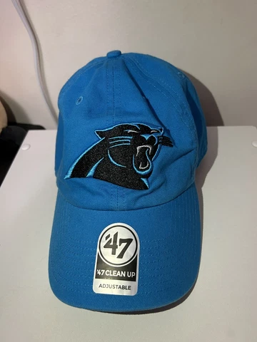 Panthers Carolina Hat NFL '47 Clean Up Series  Embroidered Strapback OSFA Cap Cover