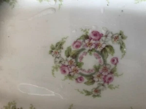 limoges rosa rosen elite works gold kleine Platte Relish repariert Landhausstil - Bild 1 von 9