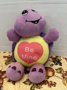 Valentine's Day Be Mine Purple Turtle Heart Cheeks Plush Stuffed Toy Animal - Picture 1 of 5