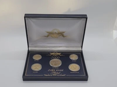 2000p 24kt Gold Plated Proof US Coin Set - 5 Coins - Original Packaging💵💵💲 - Image 1 of 4