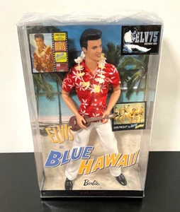 ELVIS IN BLUE HAWAII DOLL BARBIE COLLECTORS EDITION ~ NEW IN BOX! 2009 MATTEL - Picture 1 of 7