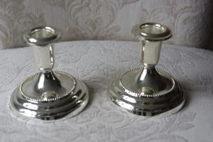 Vintage Gorham Newport versilbert Newport Paar Kerzenständer - Bild 1 von 8