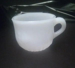 2 Translucent White Milk Glass Cups. Pears Grapes - Picture 1 of 5