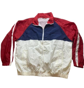 Vintage Cheetah By Mervyns Jacket Adult Large Navy Red Windbreaker Full Zip Mens - Picture 1 of 9