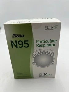 NIOSH Approved N95 Mask Particulate Respirators, Pack of 20 N95 Face Mask - NEW - Picture 1 of 3