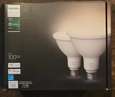 Philips Hue White Outdoor LED 12W 100W Equivalent Smart Bulbs E26 (2 Bulbs) - Image 1 of 4