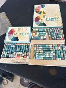 Marvy oil pastels 38 Total Crayons Pencils Drawing Coloring Utensils #2 - Picture 1 of 4
