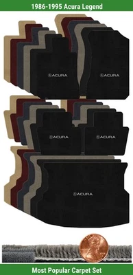 Custom Ultimat Carpet Mat Set for 1986-1995 Acura Legend w/Logo (5 pieces) #1K - Image 1 of 4