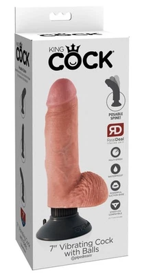 King Cock 7 inch Vibr./w.balls - Massagegerät - Bild 1 von 3