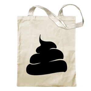 Kackhaufen Shit Fun Tragetasche Baumwolltasche Stoffbeutel langer Henkel - Bild 1 von 91