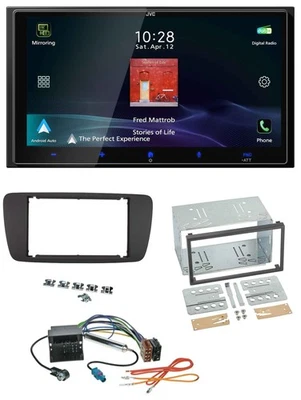 JVC USB Bluetooth 2DIN DAB MP3 Autoradio für Seat Ibiza ab 08 azabacheschwarz - Bild 1 von 4